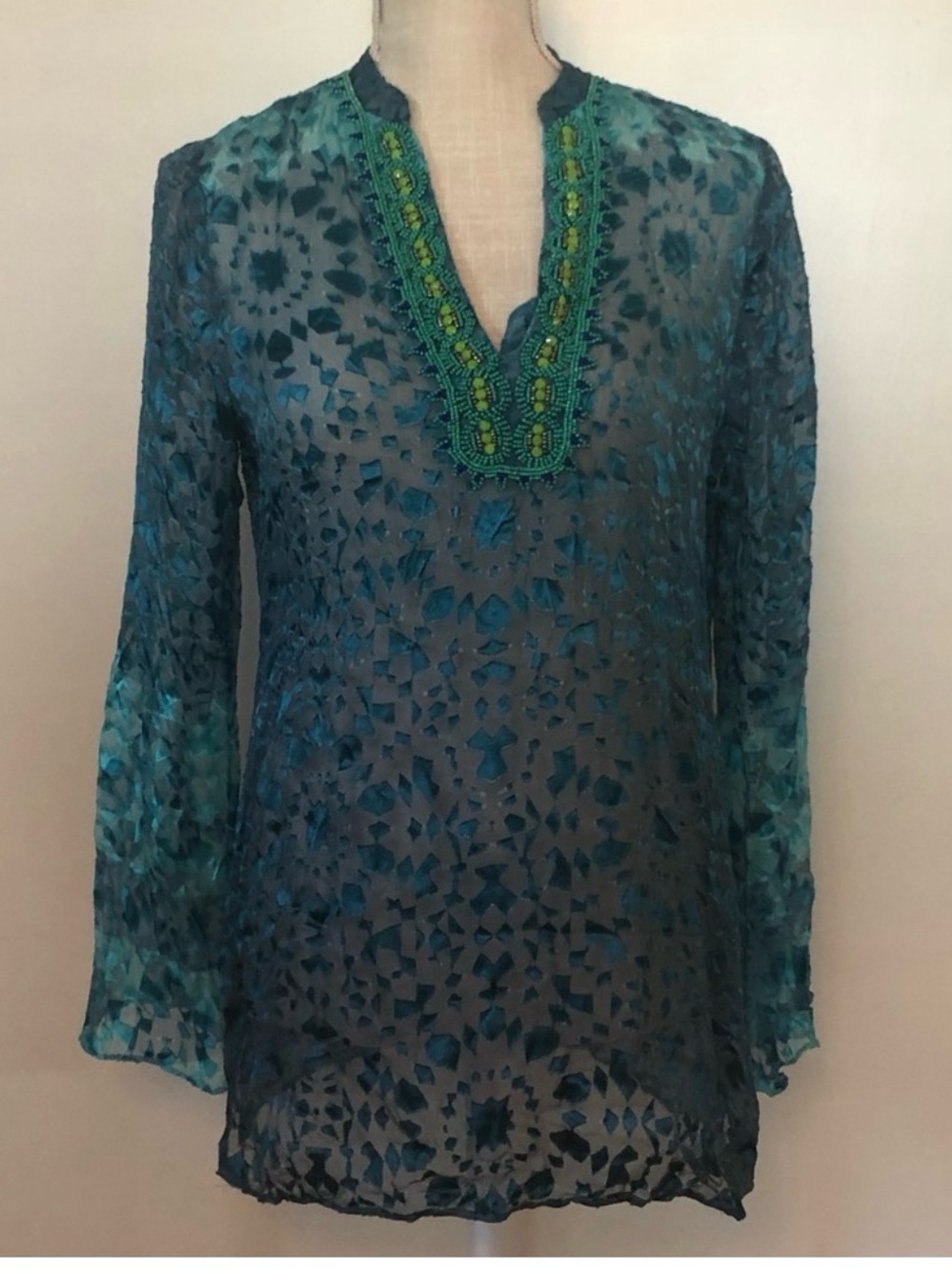 Hale Bob Sheer Tunic Top